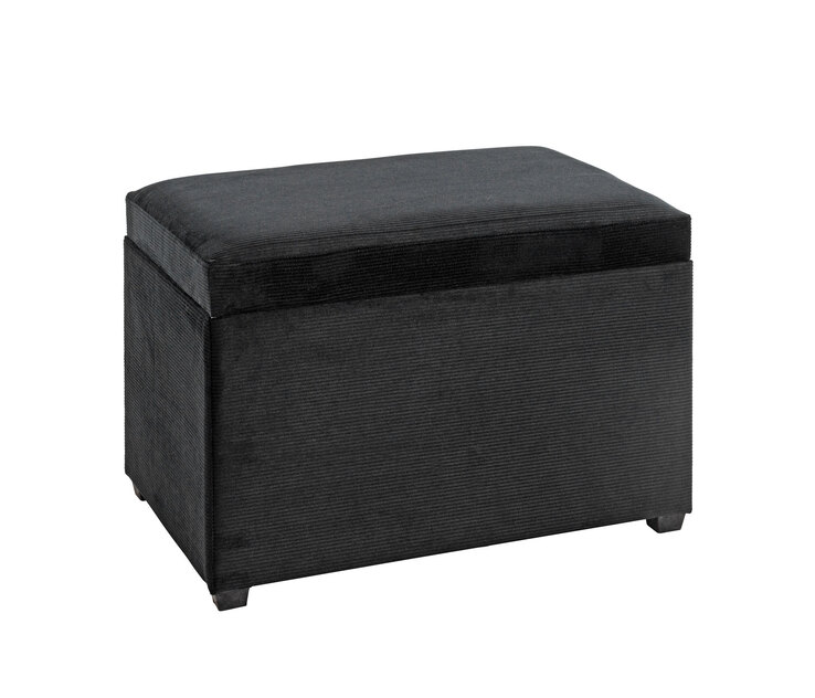 Sitztruhe Conny 58 x 39 cm Cordbezug schwarz