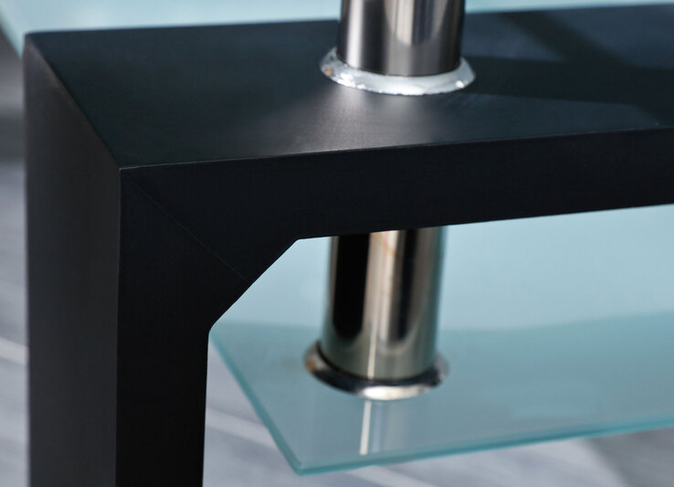 Couchtisch Amelio schwarz MDF 100x45x60 cm