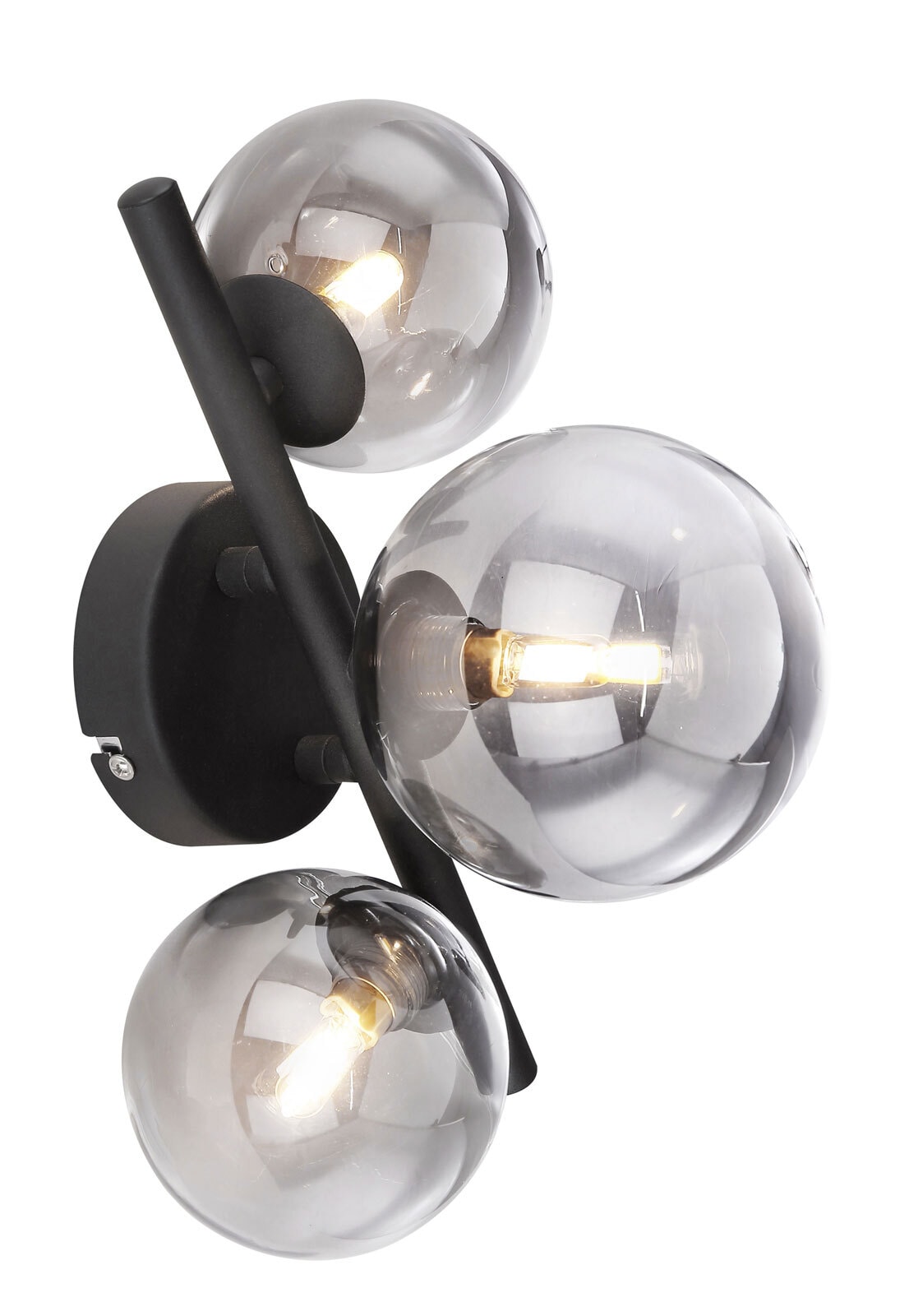 GLOBO LED Retrofit Wandleuchte Riha 28x21cm 19cm schwarz /grau