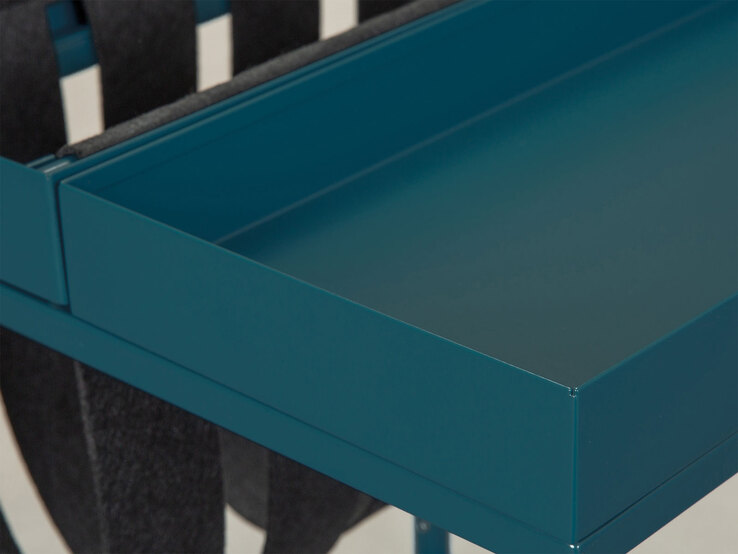 Beistelltisch Till MAGAZIN 35 x 40 x 35 cm Metall Petrol