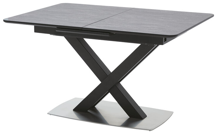 Tisch Hugo Schwarz/Dunkelgrau 130(170)x76x90 cm