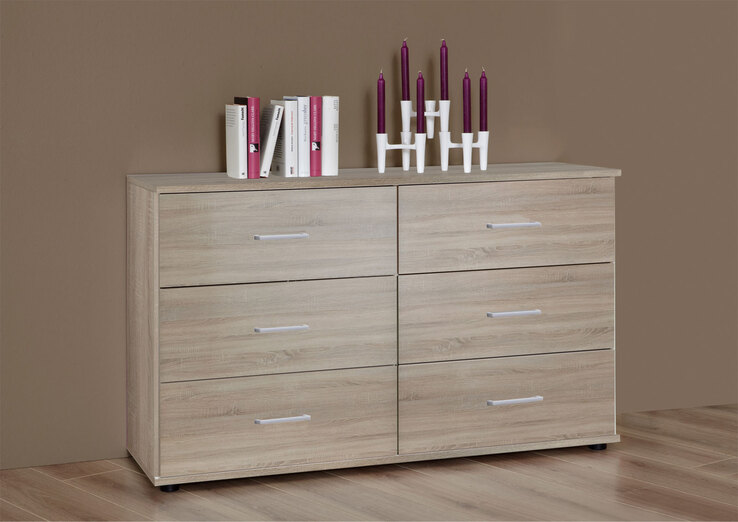 Kommode Anna Eiche sägerau Nachbildung ca. 130 x 83 x 41 cm