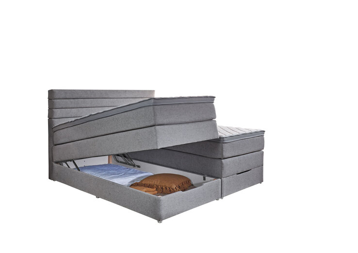 Boxspringbett Vernon Silber 180 x 200 cm
