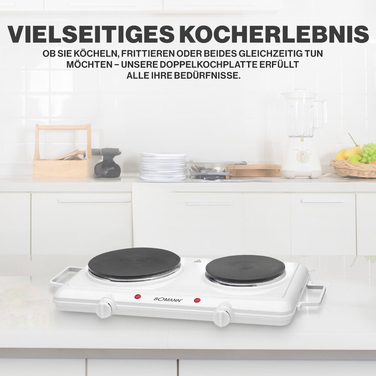 BOMANN Doppelkochplatte DKP 5028 CB weiß
