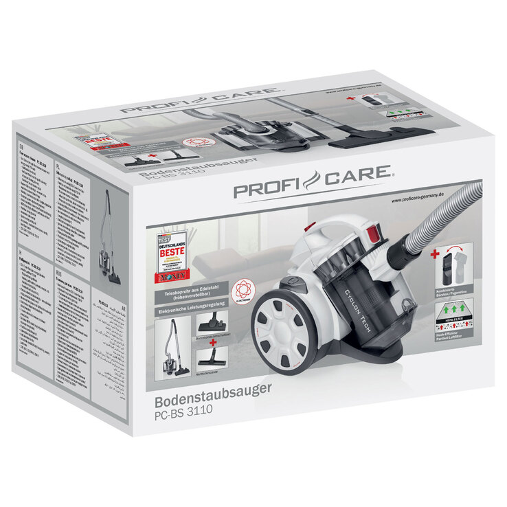 ProfiCare Bodenstaubsauger PC-BS 3110 700 Watt weiß