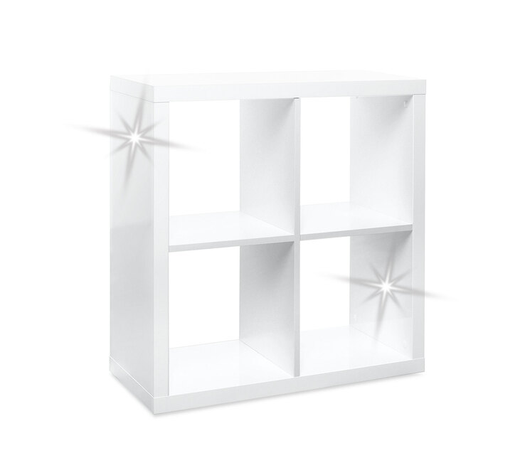 Regal Milano 23 Hochglanz Weiß 75x75x33 cm
