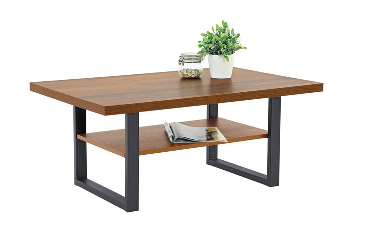 Couchtisch Anton 105 x 45 x 69 cm  Oldwood-Dekor/schwarz 