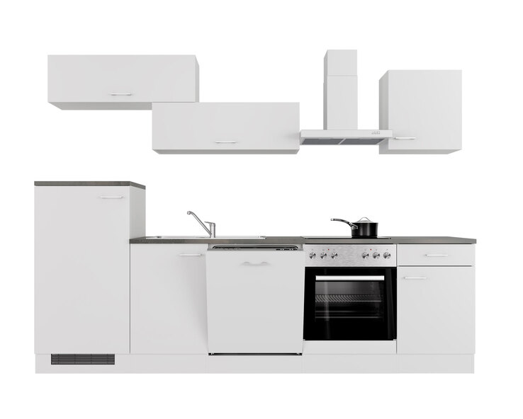 Flex-Well Küchenblock Lucca Sonoma Eiche/Weiß 280cm