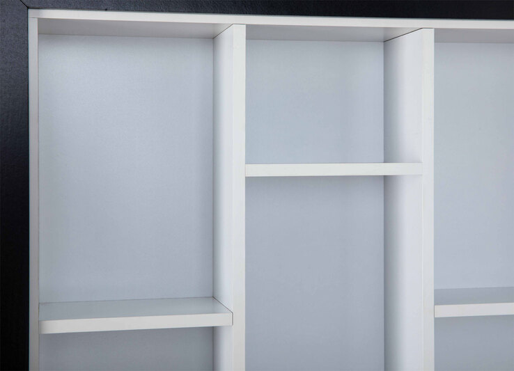 Sammlervitrine Lenny Schwarz/Weiß 66,5x66,5x13,7 cm