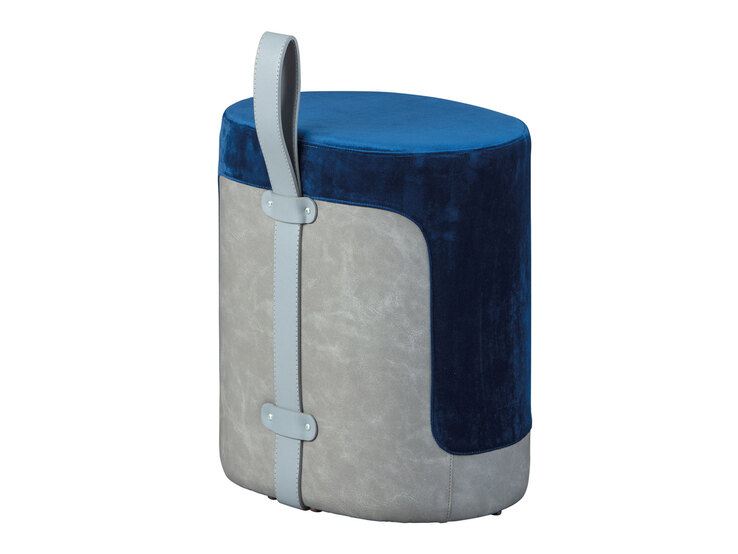 Hocker Milian blau/grau 38 x 43 x 32,5 cm