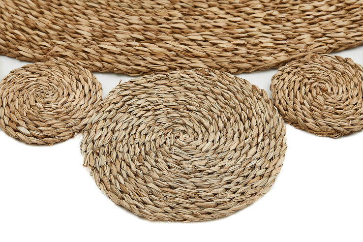 Teppich Kalahari rund 130 cm Natur