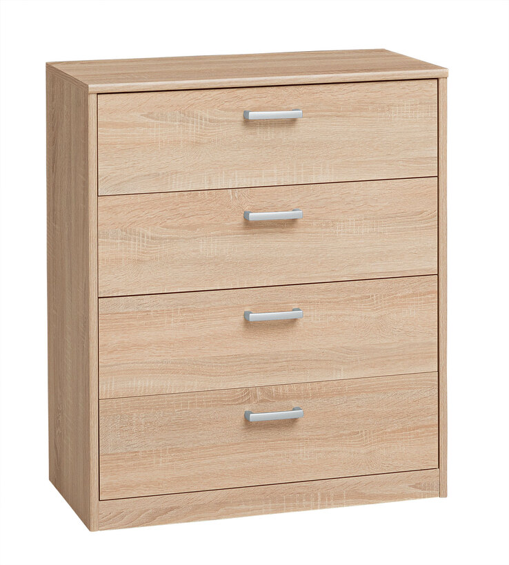 Kommode Mega Typ 34 Eiche Sägerau-Dekor 72,1x84,8x36,5cm
