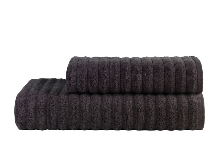 Handtuch Wave Schwarz ca. 50 x 100 cm