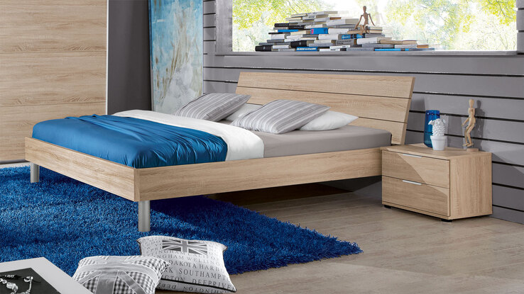 Bettgestell Easy Beds Eiche sägerau Nachbildung ca. 180 x 200 cm