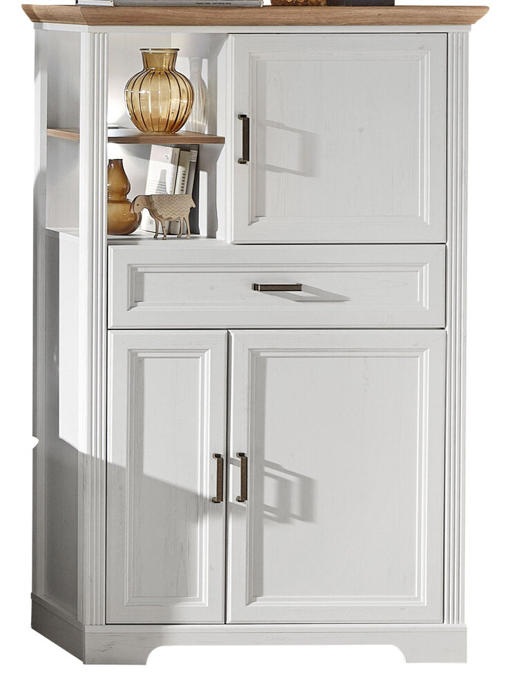 Highboard Jasmin Pinie-Optik hell /Artisan Eiche-Optik 93 x 150 x 42 cm
