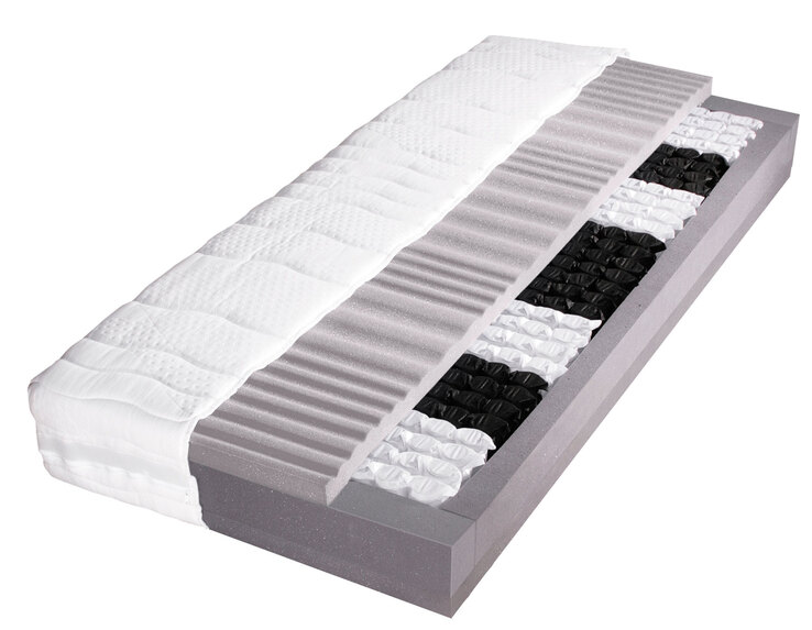 7-Zonen Taschenfederkernmatratze Twin XXL Dormispring Polyester Weiß ca. 140 x 200 cm H3