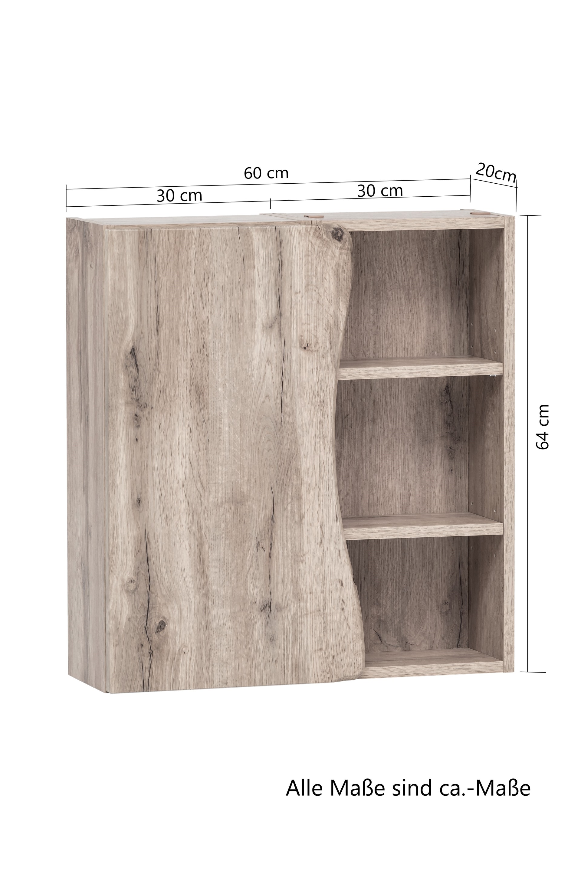 Hängeschrank Antwerpen Wotaneiche B/H/T ca.60x64x30cm