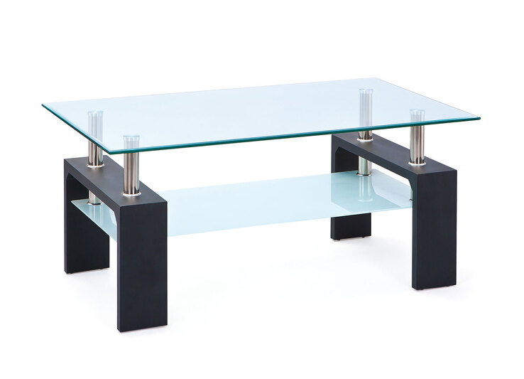 Couchtisch Amelio schwarz MDF 100x45x60 cm