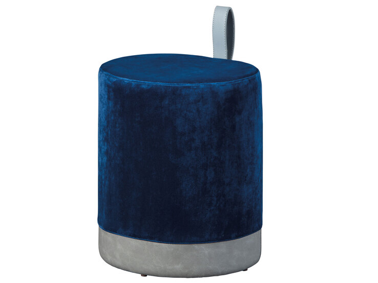 Hocker Milian blau/grau 38 x 43 x 32,5 cm