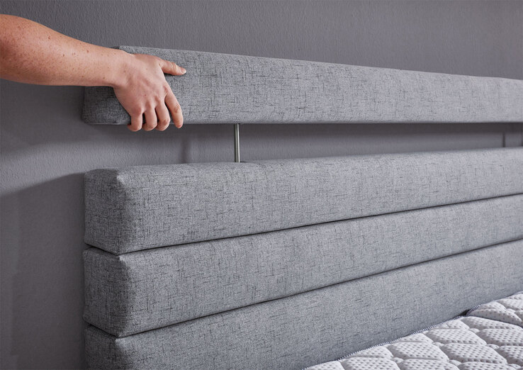 Boxspringbett Vernon Silber 180 x 200 cm