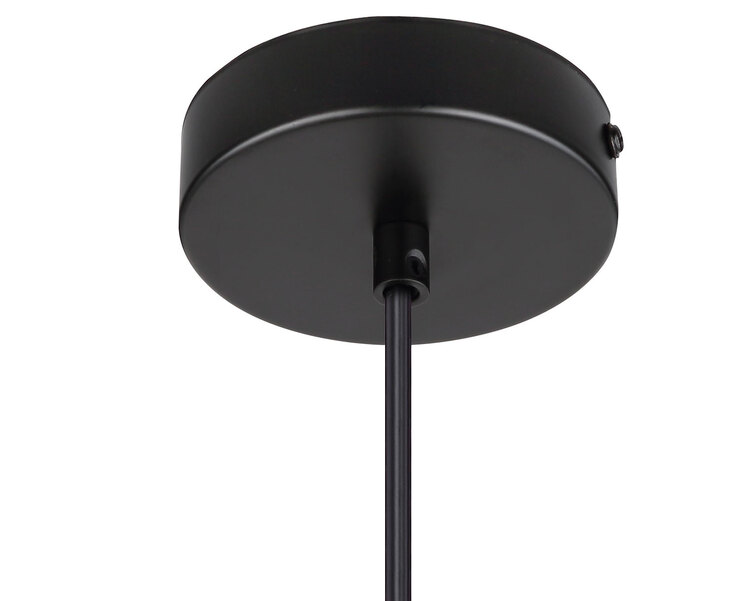 GLOBO Retrofit Pendelleuchte Helmut 30x120 cm schwarz/Sterneffekt