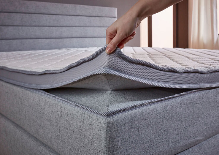 Boxspringbett Vernon Silber 180 x 200 cm