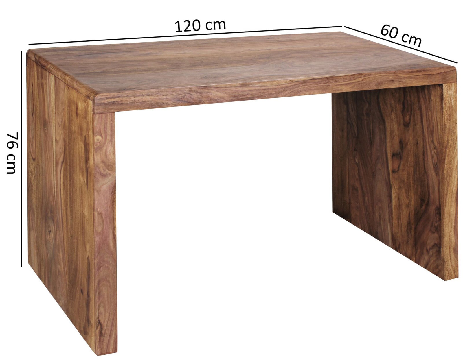 Schreibtisch Belfast 120 cm Massivholz Sheesham