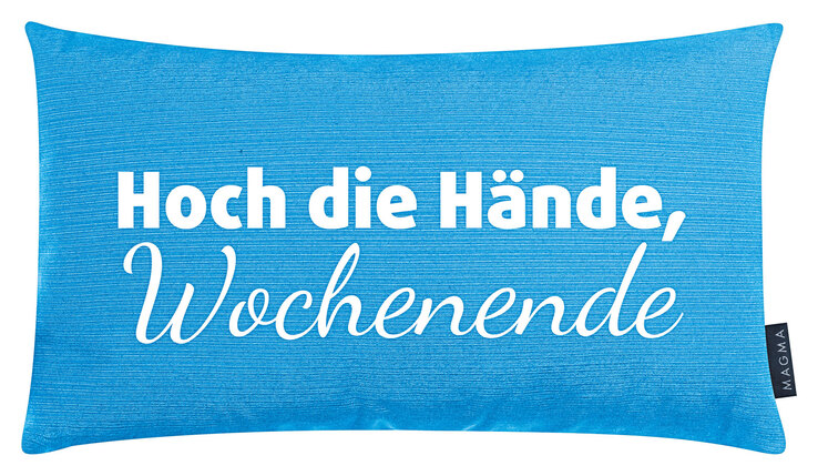 Zitate Trends Kissen Blau ca. 30 x 50 cm