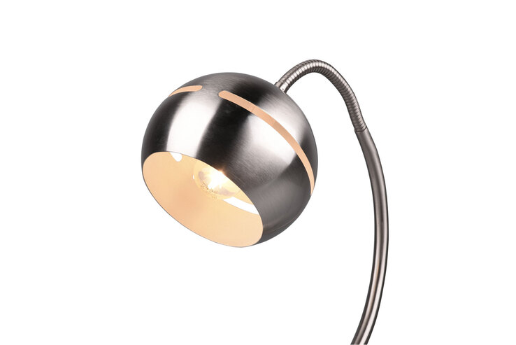 Fletcher Tischleuchte 593300107 grau, silberfarbig, B/H: 15 / 42,5 cm, Metall