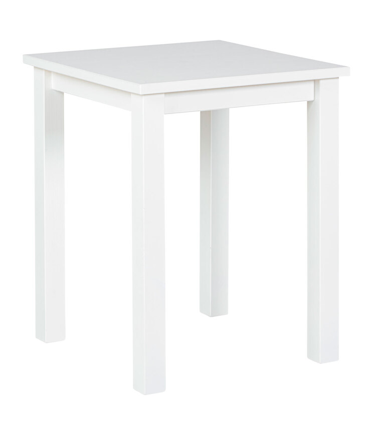 Beistelltisch Holger Massivholz weiß 45x55x45 cm