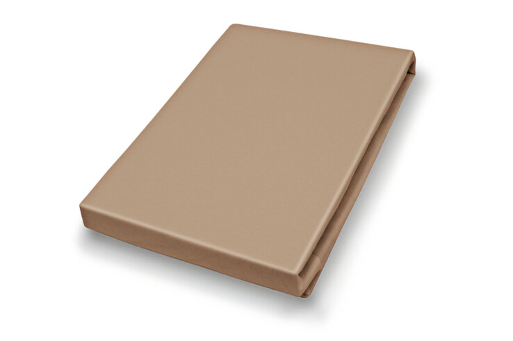 Jersey-Spannbetttuch Baumwolle Nougat ca. 180 x 200 cm