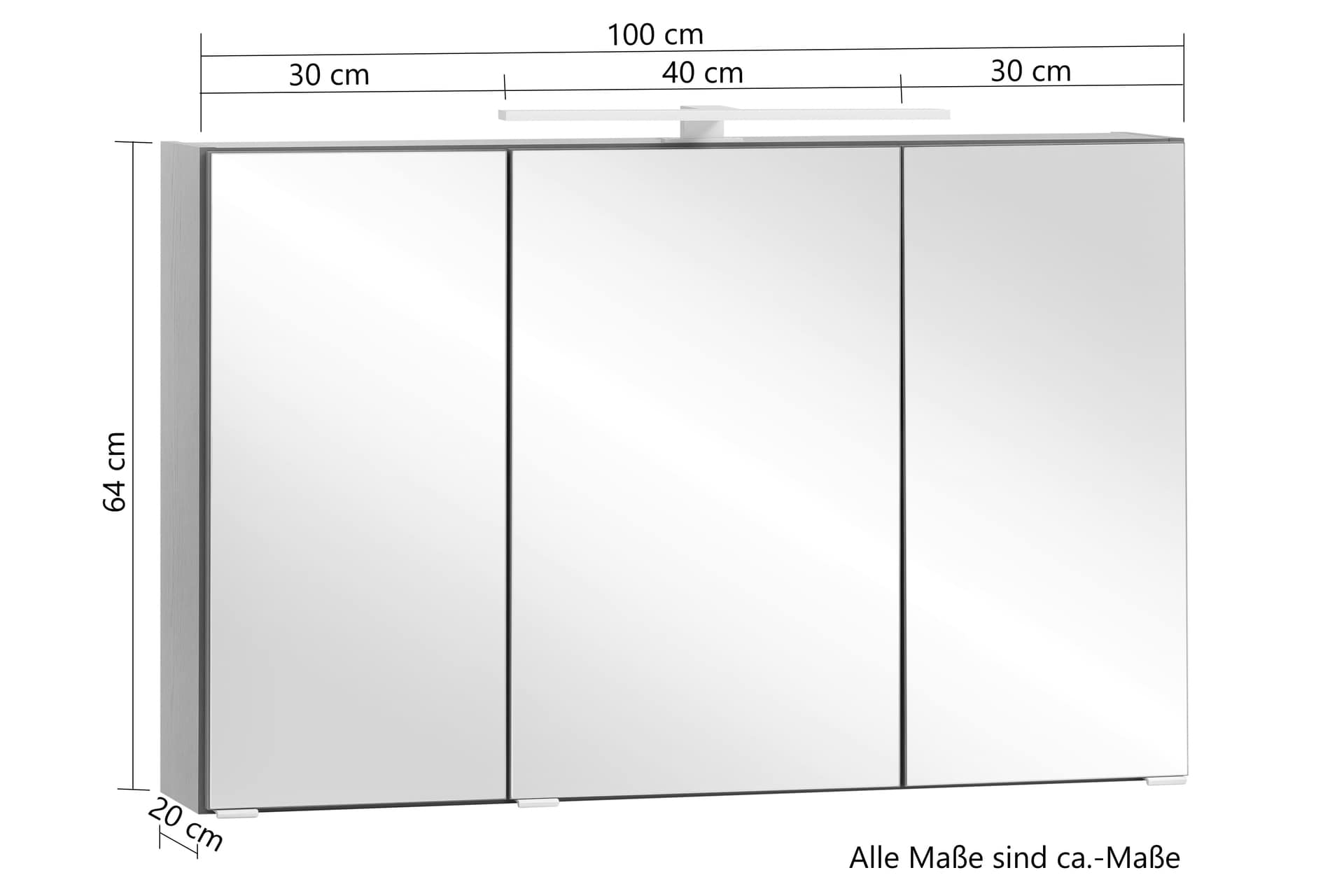 Badkombination BRÜGGE Wotaneiche NB B/H/T 101x200x47cm