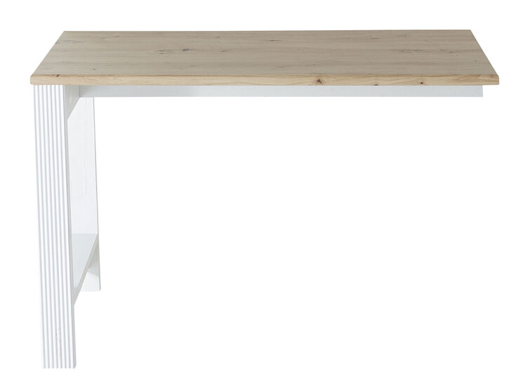 Schreibtisch-Winkel Jasmin weiß/Artisan Eiche NB
