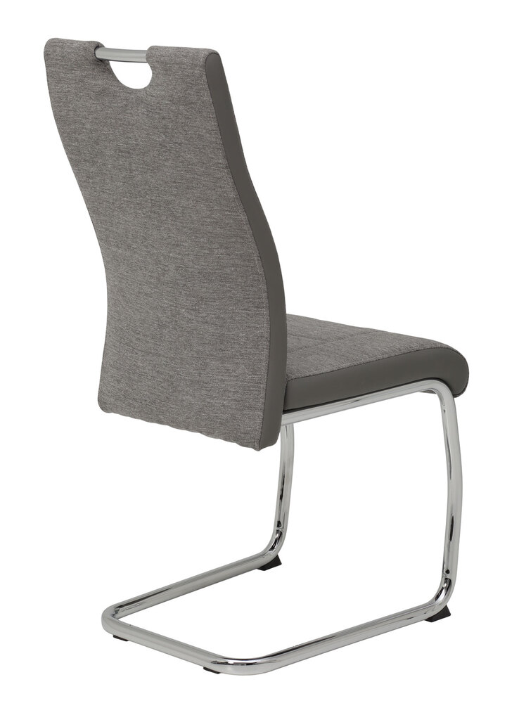 Stuhl ALINA, 2er-Set, mit Steppnähten grau, ca. 59 x 43 x 98 cm