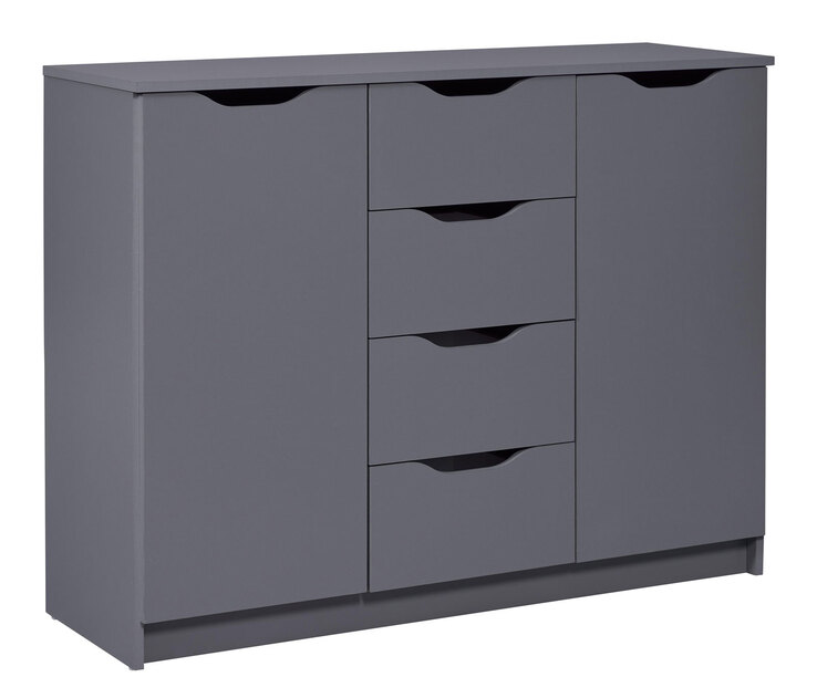 Kommode Lion 2T4S Graphitgrau 122x92x40 cm