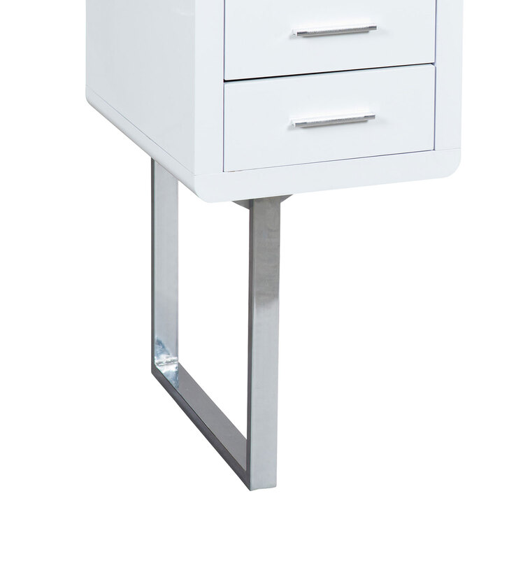 Schreibtisch Henri 120 x 55 cm Weiß/Chromfarbig