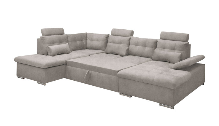 Wohnlandschaft Medan Taupe 324x107x218 cm