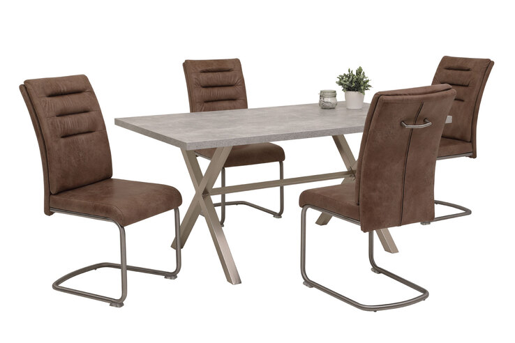 Esszimmerstuhl PAULA 2er Set braun
