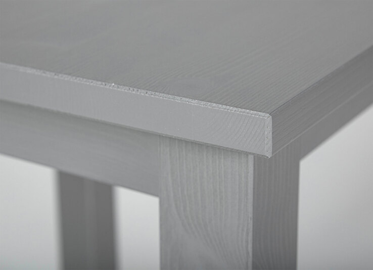 Beistelltisch Lennart Massivholz grau 45x55x45 cm