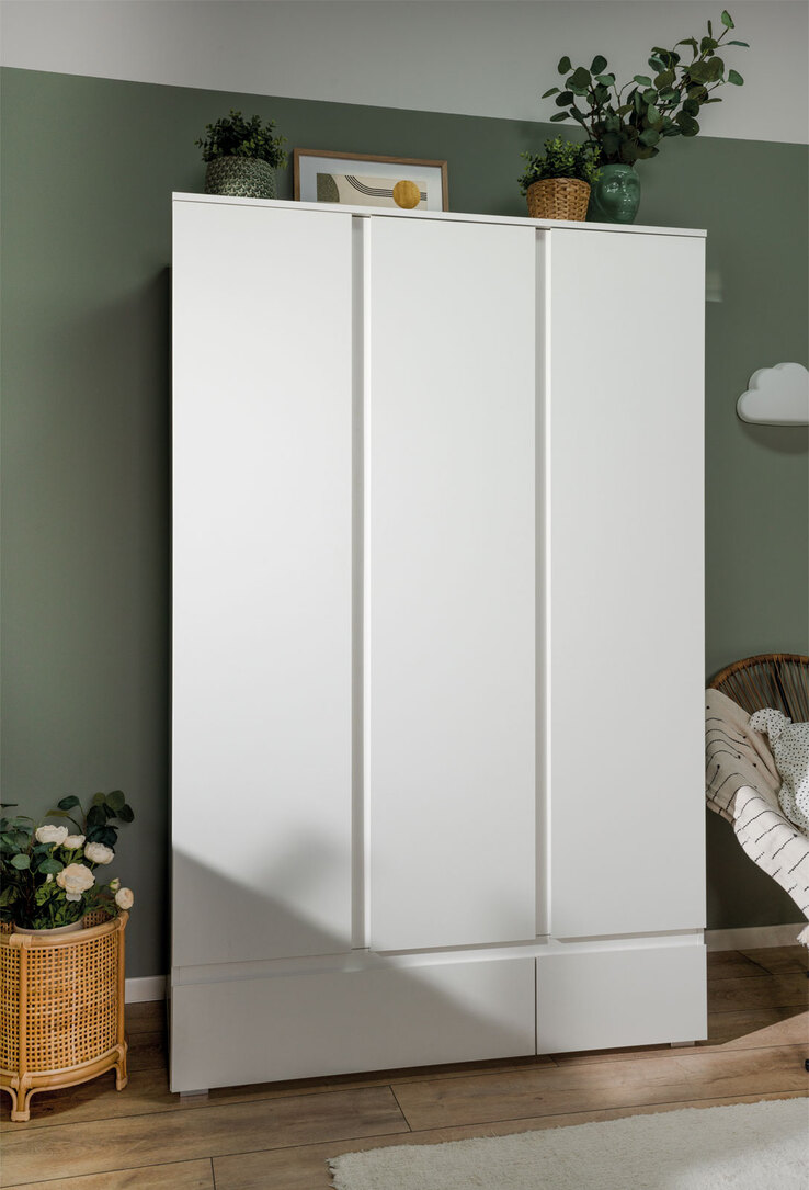 Kleiderschrank Image Weiß 120 x 191 x 55 cm