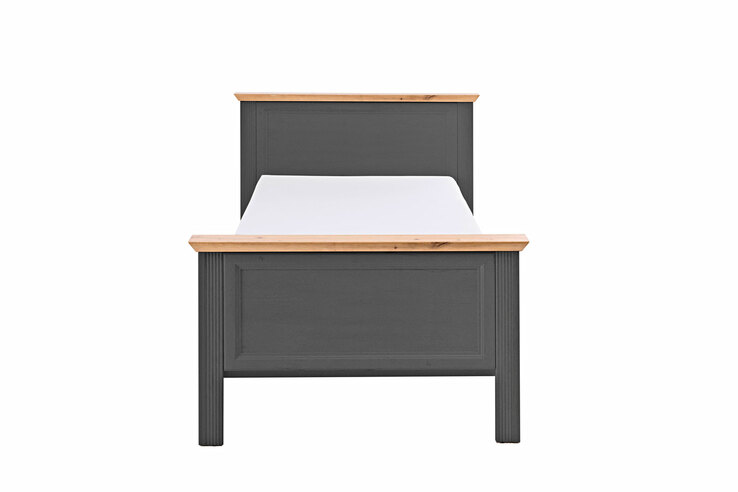 Bett Jasmin 100 x 200 cm Graphit / Abs. Artisan Eiche