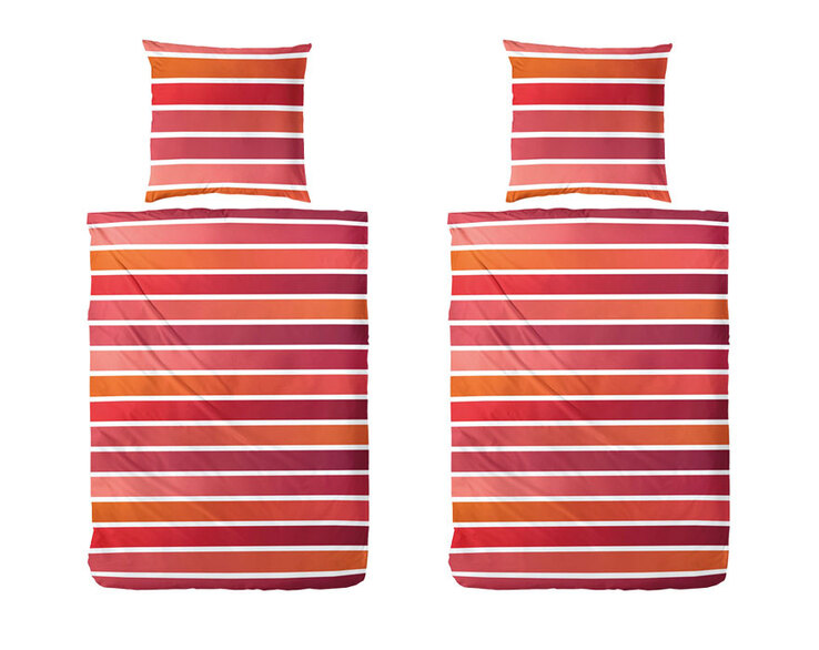 2er Set - Bettwäsche Baumwolle 135 x 200 cm mehrfarbig
