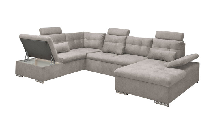 Wohnlandschaft Medan Taupe 324x107x218 cm
