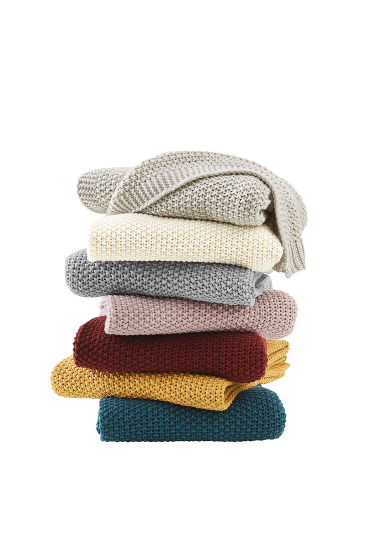 Strickdecke Stirling natur 130x170 cm