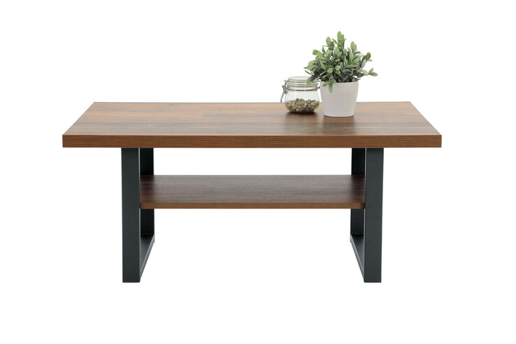 Couchtisch Anton 105 x 45 x 69 cm Oldwood-Dekor/schwarz