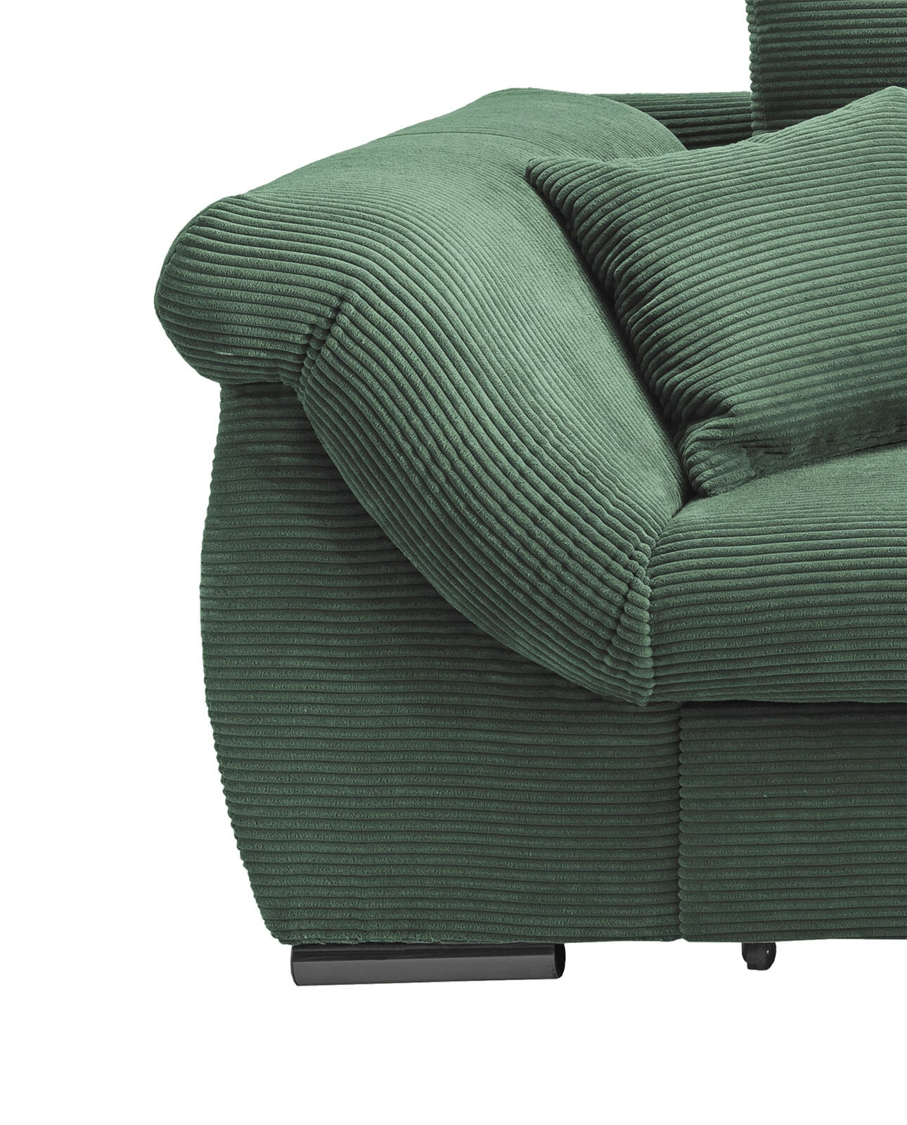 Ecksofa Federico 188 x 302 cm Cord Bezug moosgrün