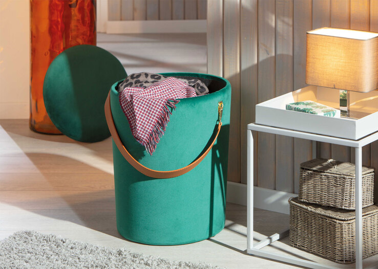 Hocker Jayden grün 35 x 45 x 35 cm
