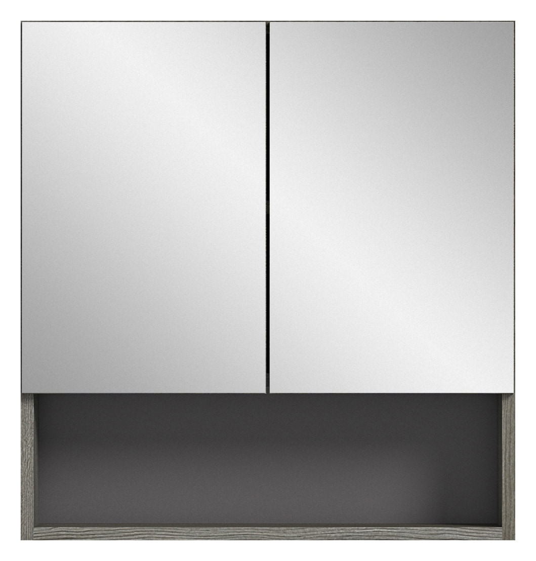 Spiegelschrank Silver grau B/H/T B/H/T 60x63x16 cm