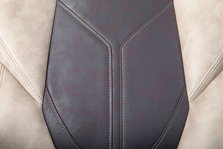 Drehstuhl Luka Schwarz/Beige 65x118-128x65 cm