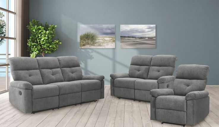 Sofa 3-sitzig Essen B/H/T 189x110-83x103-178 cm